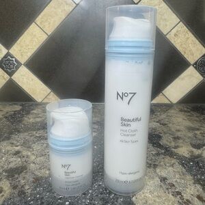 No7 Beautiful Skin Hot Cloth Cleanser 6.7 fl oz & 3.3 fl oz (no cloth)